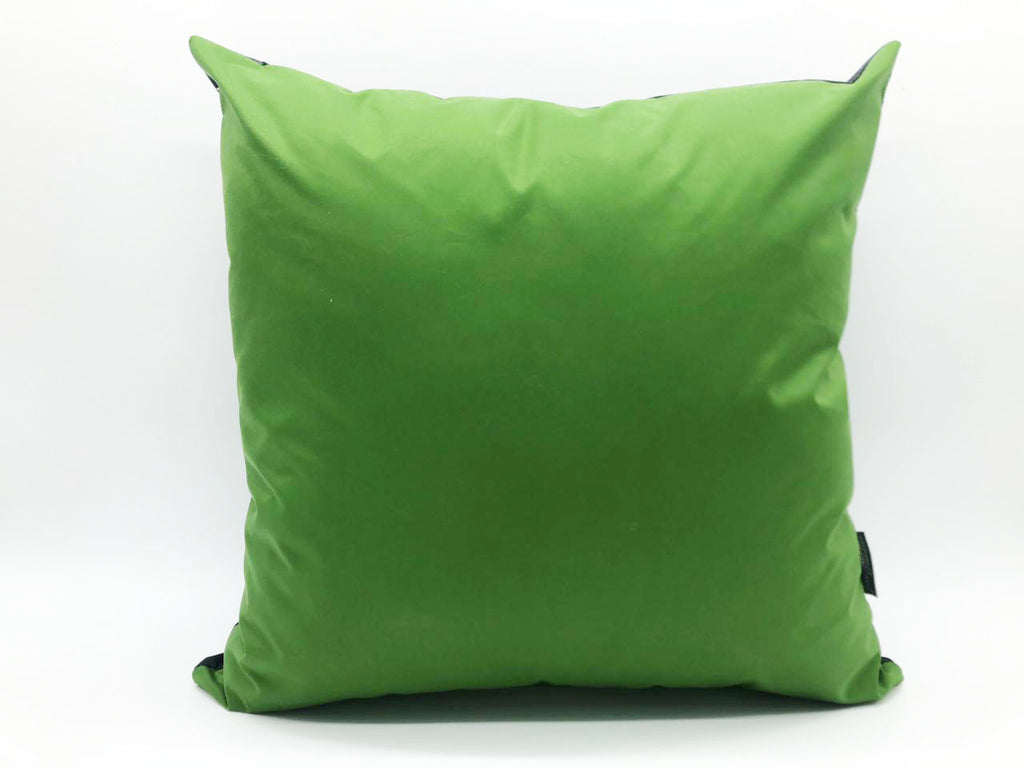 Cojin Terraza Impermeable Bicolor Verde/Gris 44x44