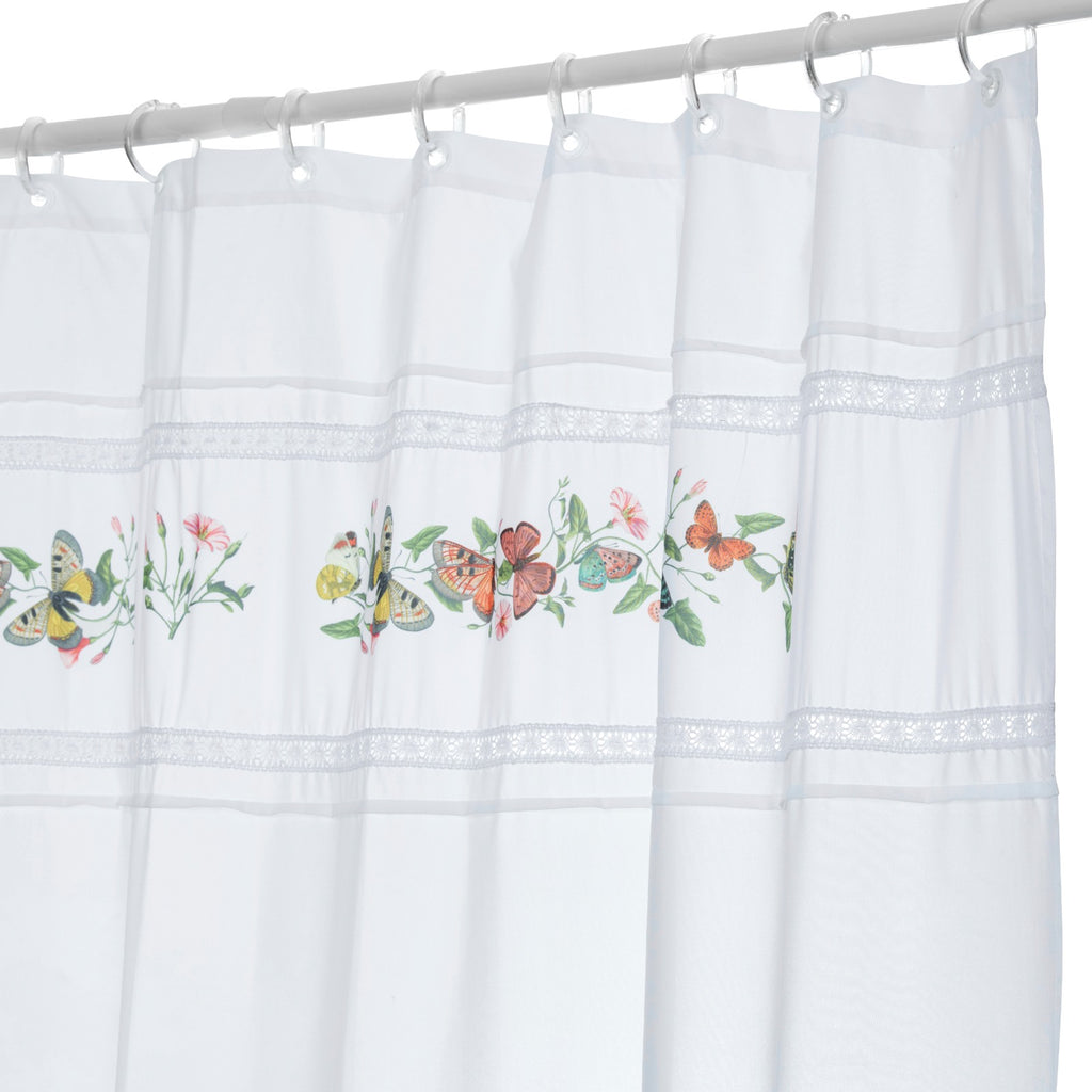 Cortina De Baño Mariposa Vintage 180x180
