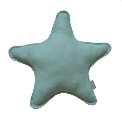 Cojín Estrella Lino Turquesa 45X45
