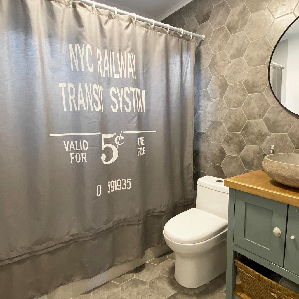 Cortina De Baño NYC Gris 180x 180 cm